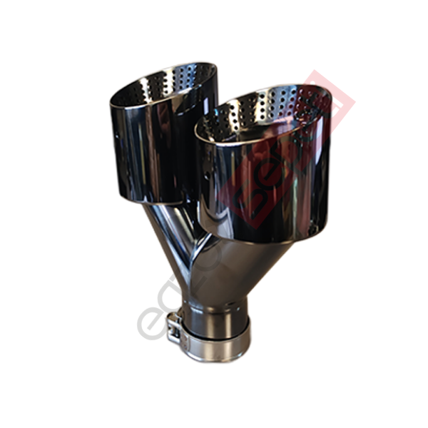 Akrapoviç Egzoz Ucu 100 MM Krom Parlak Siyah Çiftli Sag Taraf  İthal Ürün