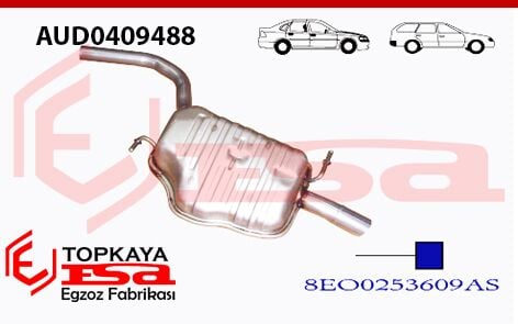 Audi A4 1.6 Arka Susturucu Borulu Baskılı Alz Motor 2000 > 2008 > ...