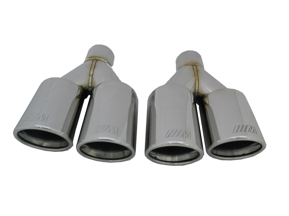Bmw M Logolu Egzoz Ucu 60*89 MM Krom Çiftli Takım Sag Ve Sol