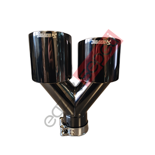 Akrapoviç Egzoz Ucu 100 MM Krom Parlak Siyah Çiftli Sol Taraf  İthal Ürün