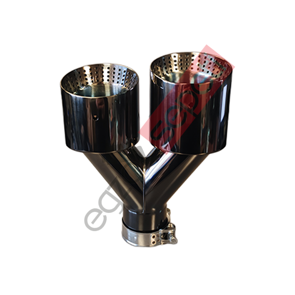 Akrapoviç Egzoz Ucu 100 MM Krom Parlak Siyah Çiftli Sol Taraf  İthal Ürün