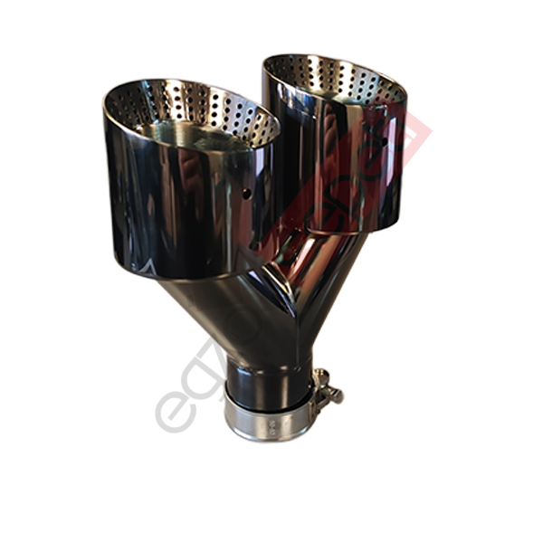 Akrapoviç Egzoz Ucu 100 MM Krom Parlak Siyah Çiftli Sol Taraf  İthal Ürün