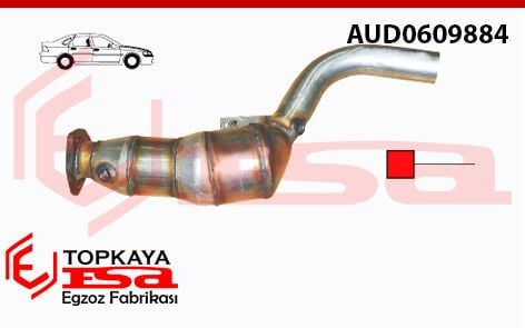Audi A8 Triptonik Euro 4 Seramik Katalitik Konvertör Sol Taraf 2005 > …
