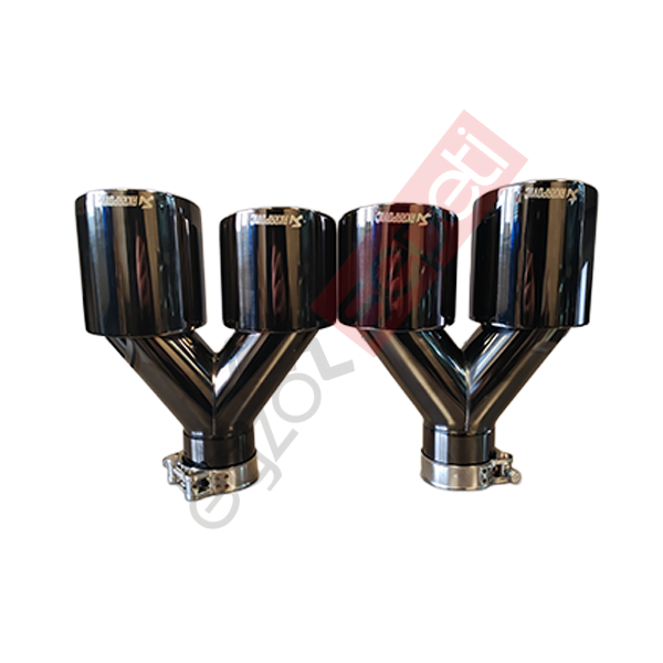 Akrapoviç Karbon Parlak Siyah Egzoz Ucu 100 MM Takım Sag Ve Sol Gerçek Karbon Malzeme İthal Ürün