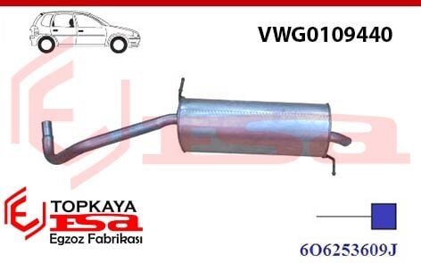Volkswagen Polo 1.2 İ Arka Susturucu Borulu 2001 > 2005