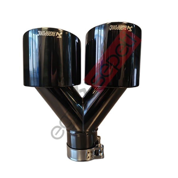 Akrapoviç Krom Egzoz Ucu 114 MM Çiftli Siyah Sag Taraf Malzeme İthal Ürün