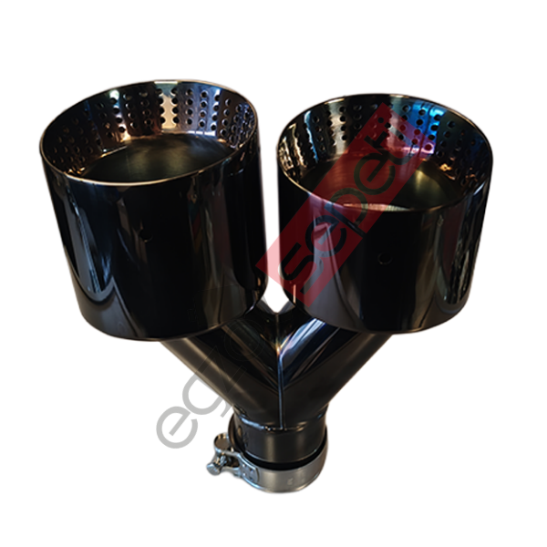 Akrapoviç Krom Egzoz Ucu 114 MM Çiftli Siyah Sag Taraf Malzeme İthal Ürün