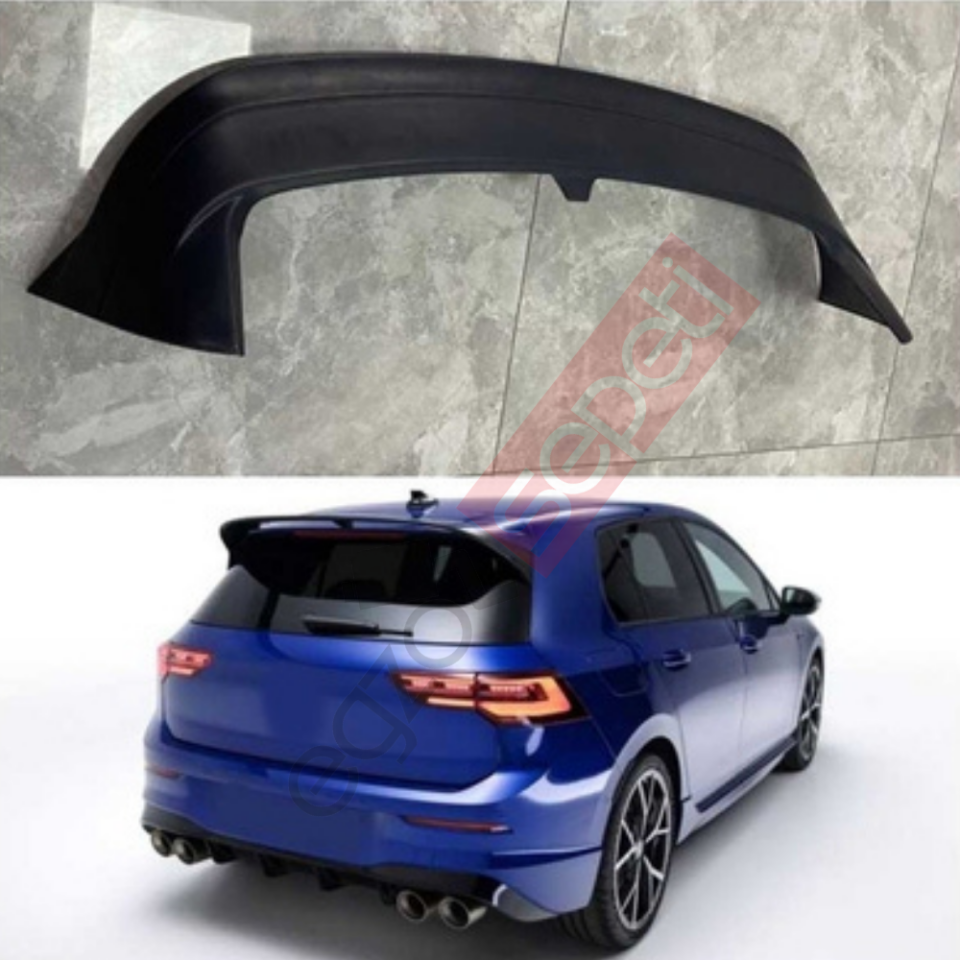 GOLF 8 IÇIN UYUMLU SPOILER - PIANO BLACK (PARLAK SIYAH)
