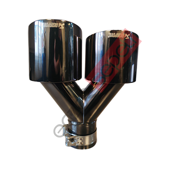 Akrapoviç Krom Egzoz Ucu 114 MM Çiftli Siyah Sol Taraf Malzeme İthal Ürün