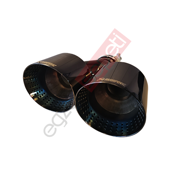 Akrapoviç Krom Egzoz Ucu 114 MM Çiftli Siyah Sol Taraf Malzeme İthal Ürün