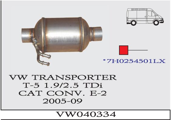 Volkswagen Transporter T5 1.9 / 2.5 Tdi Katalitik Konverter  Euro 2 2003 >…