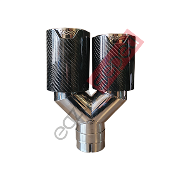 Bmw M Logolu Karbon Egzoz Ucu 90 MM Delikli Parlak Sol Taraf Gerçek Karbon İthal Ürün