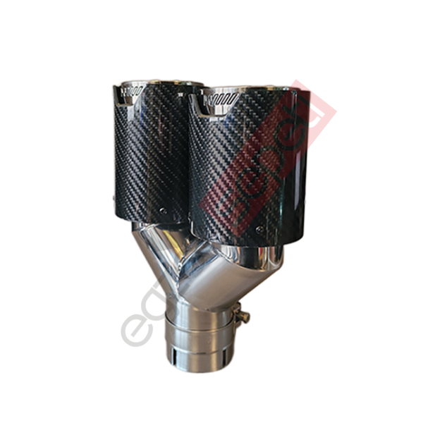 Bmw M Logolu Karbon Egzoz Ucu 90 MM Delikli Parlak Sol Taraf Gerçek Karbon İthal Ürün