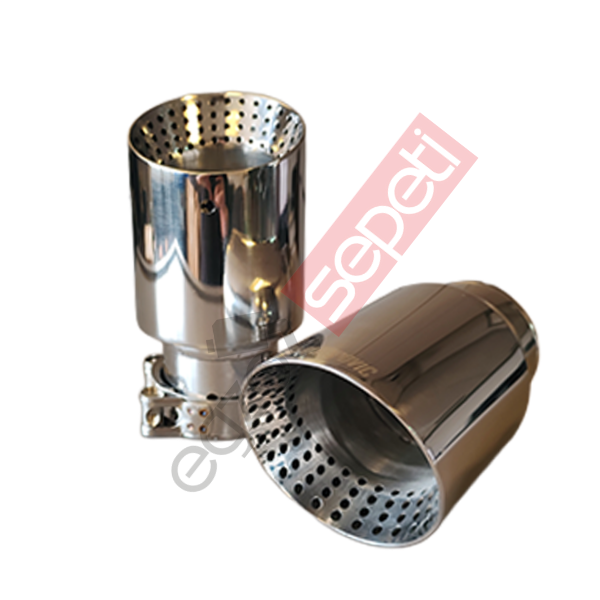 Akrapoviç Gümüş Egzoz Ucu 90 MM Sag Ve Sol Takım İthal Ürün
