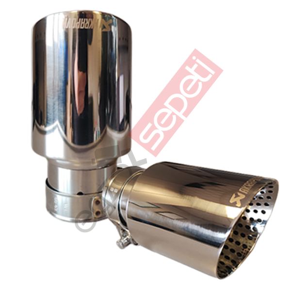 Akrapoviç Gümüş Egzoz Ucu 90 MM Sag Ve Sol Takım İthal Ürün