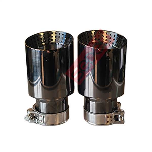 Akrapoviç Egzoz Ucu 90 MM Sağ Ve Sol Takım Parlak Siyah Delikli  İthal Ürün