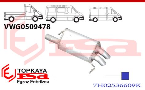 Volkswagen Transporter T5 2.5 Tdi Arka Susturucu Borulu 2003 >..