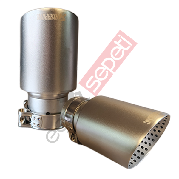 Akrapoviç Mat Krom Egzoz Ucu 90 MM Sağ Ve Sol Takım Delikli İthal Ürün