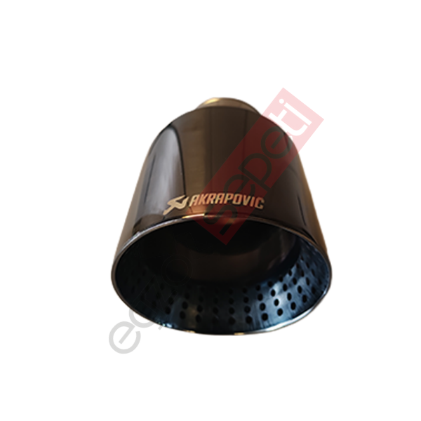 Akrapoviç Krom Egzoz Ucu 100 MM Parlak Siyah Delikli İthal Ürün
