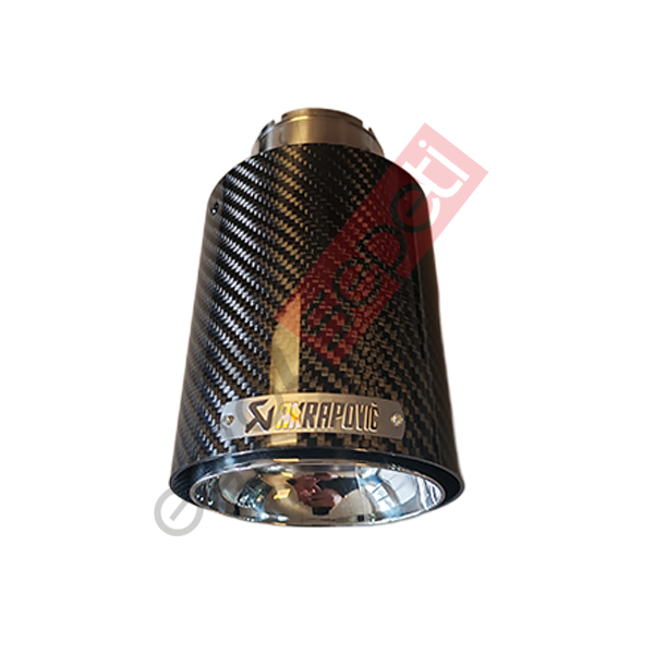 Akrapoviç Karbon Egzoz Ucu 100 MM Parlak Siyah Gerçek Karbon Malzeme İthal Ürün