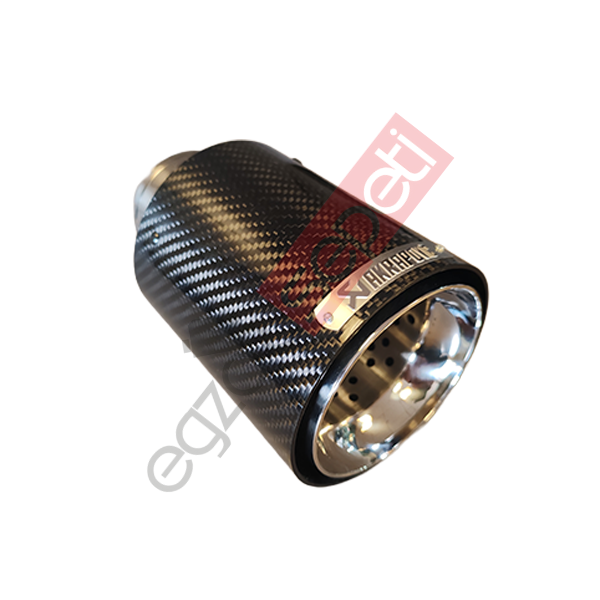 Akrapoviç Karbon Egzoz Ucu 100 MM Parlak Siyah Gerçek Karbon Malzeme İthal Ürün