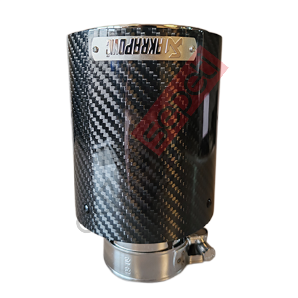 Akrapoviç Karbon Egzoz Ucu 100 MM Parlak Siyah Gerçek Karbon Malzeme İthal Ürün