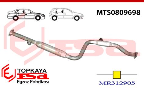 Mitsubishi Carisma 1.8 Gdı Orta Susturucu Borulu 1997 > 1999