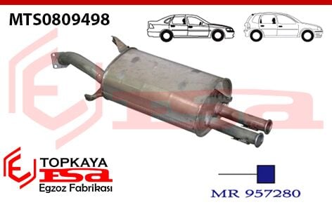 Mitsubishi Carisma 1.8 Gdi Sd-Hb 1997 > ... Arka Susturucu Borulu Çift Çıkışlı