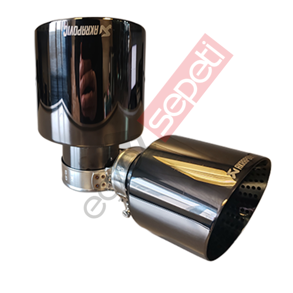 Akrapoviç Egzoz Ucu 114 MM Sağ Ve Sol Takım Parlak Siyah Gerçek Karbon Malzeme İthal Ürün