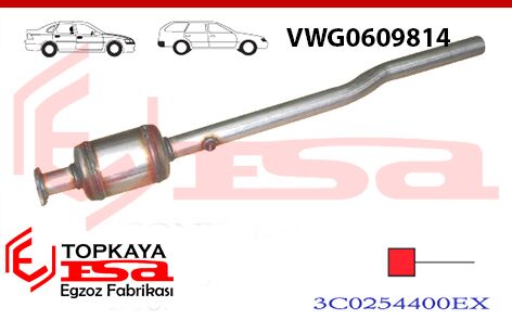 Volkswagen Gold 6  Orta Katalitik Konverter Euro 4 2005 > 2008
