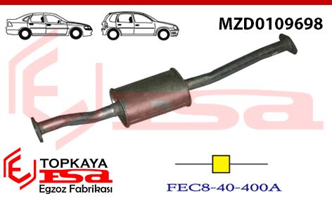 Mazda 626 1.8 Orta Susturucu Borulu 1990 > 1992