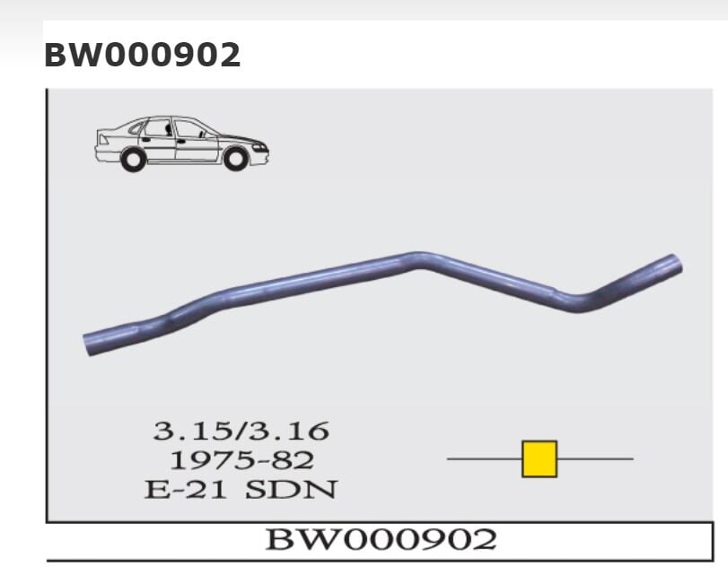 Bmw 3.15 / 3.16İ Ara Boru E21 1975 > 1982