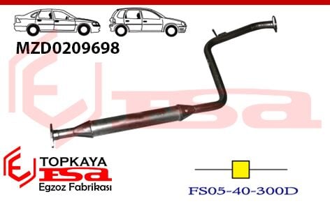 Mazda 626 1.8İ / 2.0İ Orta Susturucu Borulu 1991 > 1997