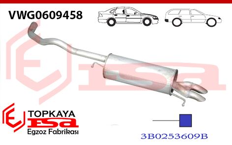 Volkswagen Passat 1.9 Tdi Arka Susturcu Borulu 1996 > 2000