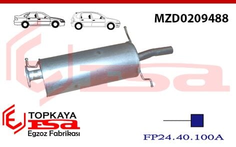 Mazda 626 1.8İ / 2.0İ 16V Arka Susturucu Borulu 1997 > 2003