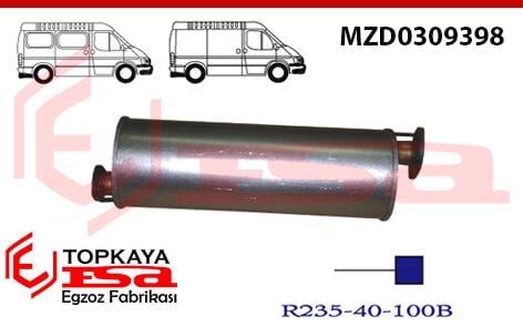 Mazda E2200 Minibüs Susturucu 1984 > 1997