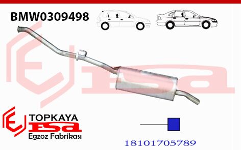 Bmw 3.16İ Arka Susturucu Borulu E30 1988 > 1990