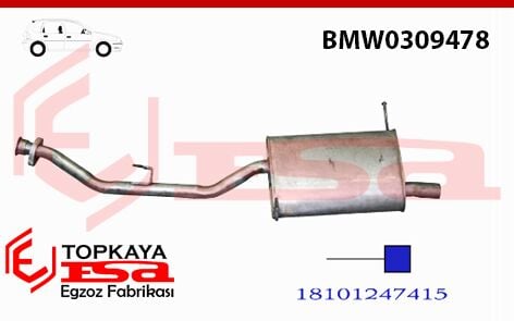 Bmw 3.16İ Arka Susturucu Borulu Compact E36 1994 > 2000