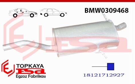 Bmw E46 3.16İ / 3.18İ 1.9 Arka Susturucu Borlu 1998 > 2002