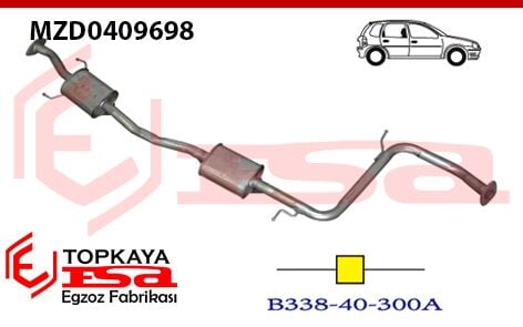Mazda 3.23 1.6İ 8V Orta Susturucu Borulu Hb 1989 > 1992