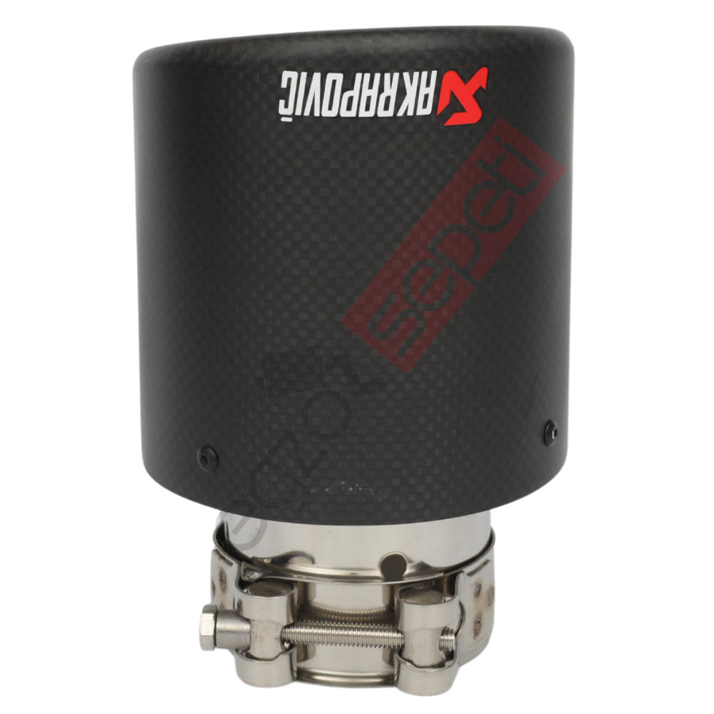 Akrapoviç Karbon Egzoz Ucu 100 MM Mat Dudaklı Gerçek Karbon Malzeme İthal Ürün