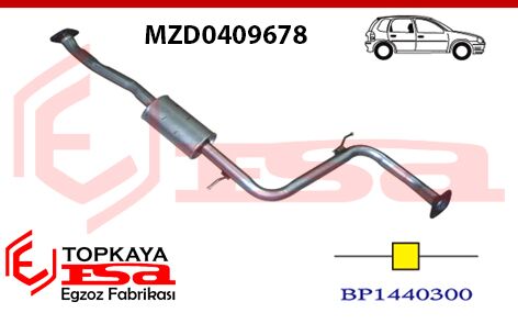 Mazda 323 Mx3 Orta Susturucu Borulu 1.3 / 1.6 / 1.8İ 16V 1989 > 1994
