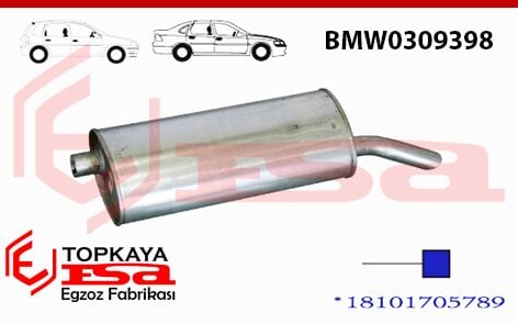 Bmw 3.16İ Arka Susturucu E30 1988 > 1990