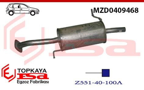Mazda 3.23 1.5İ 16V Arka Susturucu Borulu Sedan 1996 > 1998