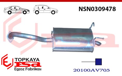 Nissan Primera Arka Susturucu Borulu 1.8İ 16V 2002 > 2007