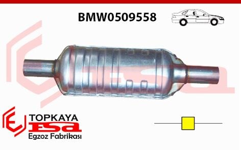 Bmw E90 3.18İ Orta Susturucu Baskılı Çift Büzmeli Uzun