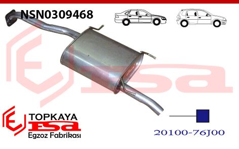 Nissan Primera 1.6İ 16V Arka Susturucu Borulu Hb / Sedan 1990 > 1996