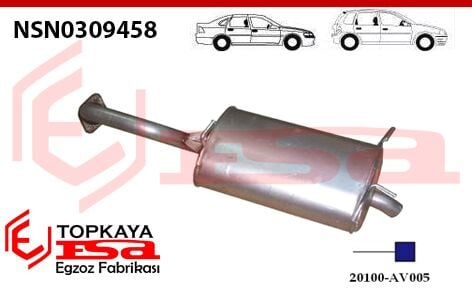 Nissan Primera 2.0İ 16V Arka Susurucu Borulu Hb / Sedan 2002 > 2007