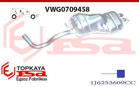Volkswagen Golf 4 Arka Susturcu Borulu Baskılı 1.8 / 2.3İ Gti Hb 1997 > 2001