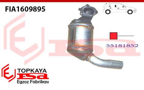 Fiat Doblo 2004 > 2006 Katalitik Konvertör Euro 3